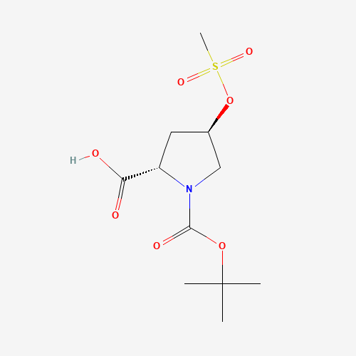 (2S,4R)-1-(tert-Butoxycarbonyl)-4-((methylsulfonyl)oxy)pyrrolidine-2-carboxylic acid