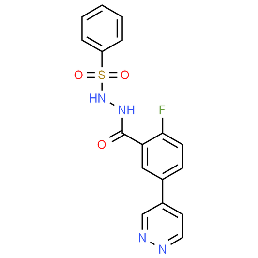 N'-(2-Fluoro-5-(pyridazin-4-yl)benzoyl)benzenesulfonohydrazide