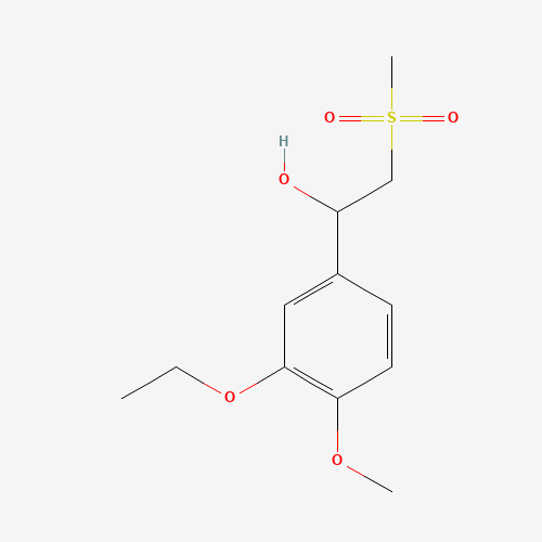 1-(3-Ethoxy-4-methoxyphenyl)-2-(methylsulfonyl)ethan-1-ol