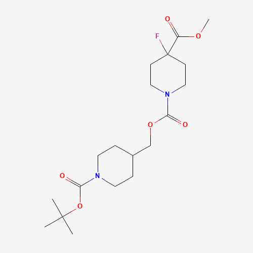 1-((1-(tert-Butoxycarbonyl)piperidin-4-yl)methyl) 4-methyl 4-fluoropiperidine-1,4-dicarboxylate