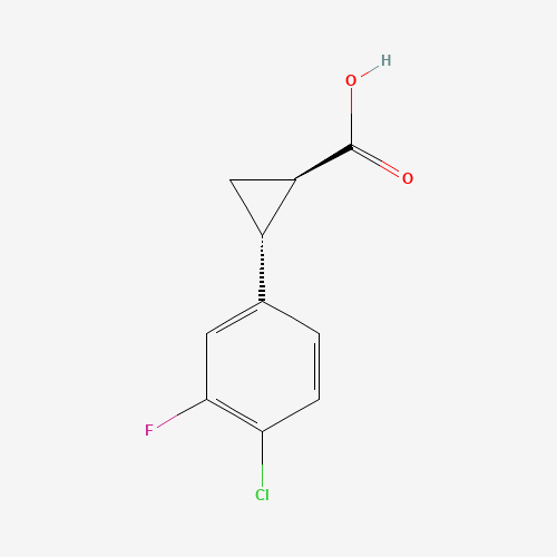 (1R,2R)-rel-2-(4-chloro-3-fluorophenyl)cyclopropane-1-carboxylic acid
