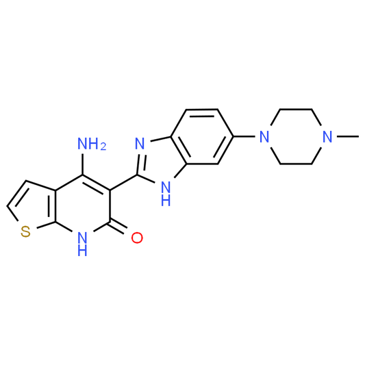 4-Amino-5-(6-(4-methylpiperazin-1-yl)-1H-benzo[d]imidazol-2-yl)thieno[2,3-b]pyridin-6(7H)-one