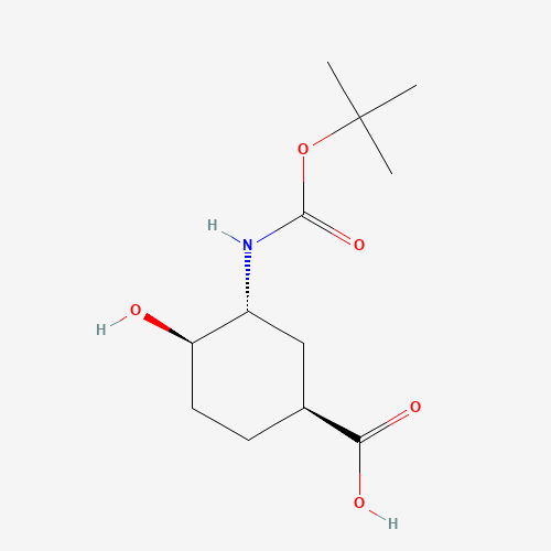 (1S,3R,4R)-3-((tert-Butoxycarbonyl)amino)-4-hydroxycyclohexane-1-carboxylic acid