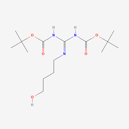 C,C'-Bis(1,1-dimethylethyl) N,N'-[(4-hydroxybutyl)carbonimidoyl]bis[carbamate]
