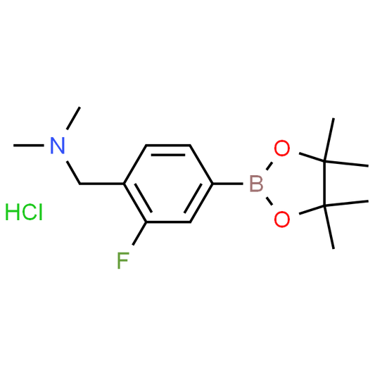 1-(2-Fluoro-4-(4,4,5,5-tetramethyl-1,3,2-dioxaborolan-2-yl)phenyl)-N,N-dimethylmethanamine hydrochloride