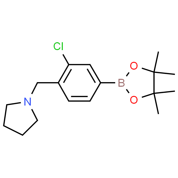 1-(2-Chloro-4-(4,4,5,5-tetramethyl-1,3,2-dioxaborolan-2-yl)benzyl)pyrrolidine