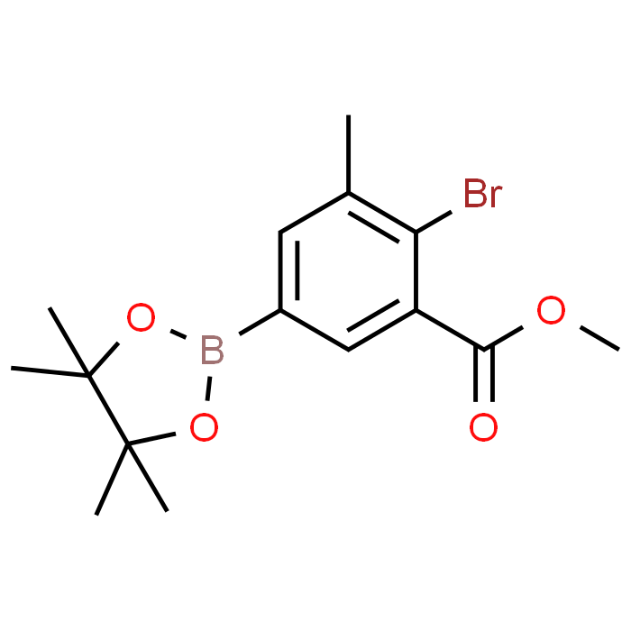 Methyl 2-bromo-3-methyl-5-(4,4,5,5-tetramethyl-1,3,2-dioxaborolan-2-yl)benzoate