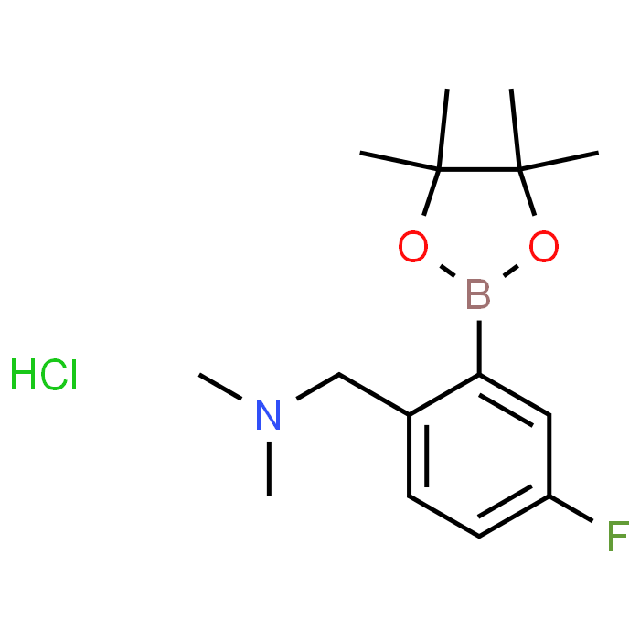 1-(4-Fluoro-2-(4,4,5,5-tetramethyl-1,3,2-dioxaborolan-2-yl)phenyl)-N,N-dimethylmethanamine hydrochloride