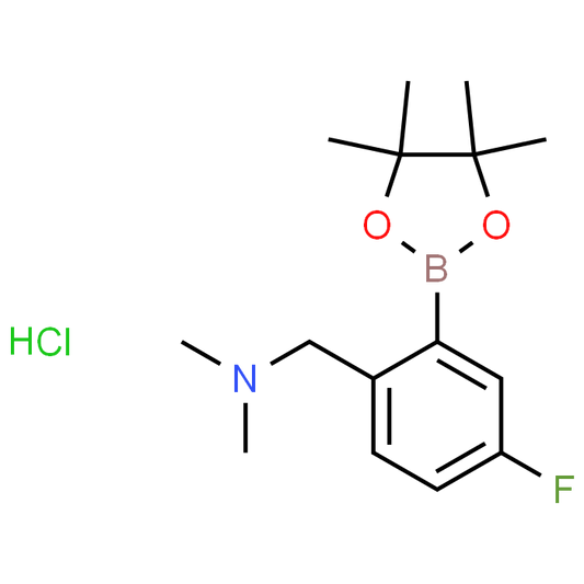 1-(4-Fluoro-2-(4,4,5,5-tetramethyl-1,3,2-dioxaborolan-2-yl)phenyl)-N,N-dimethylmethanamine hydrochloride