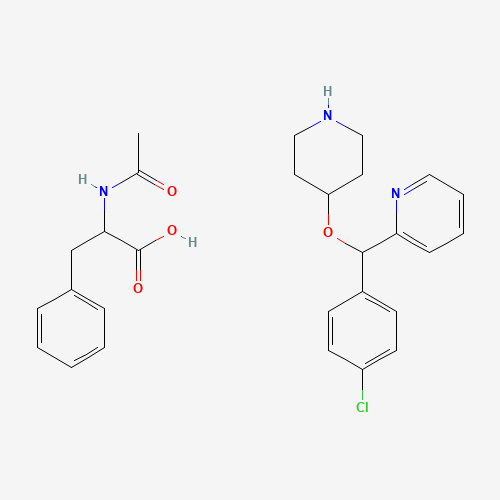 (S)-2-((4-Chlorophenyl)(piperidin-4-yloxy)methyl)pyridine acetyl-L-phenylalaninate