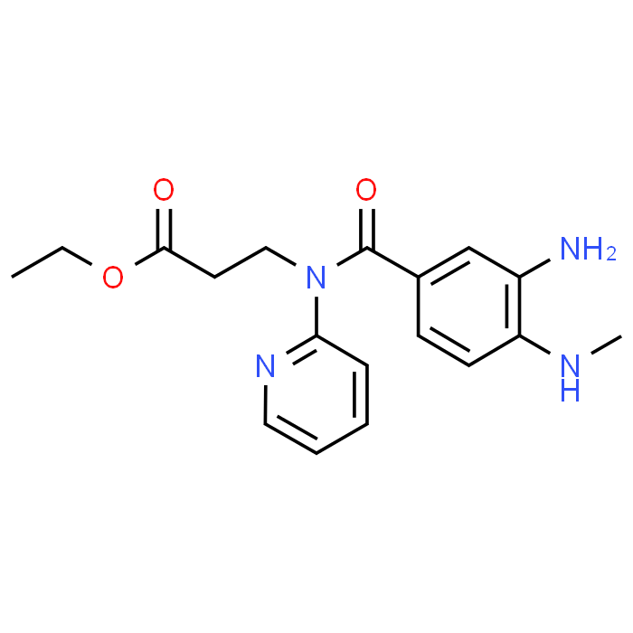 Ethyl 3-(3-amino-4-(methylamino)-N-(pyridin-2-yl)benzamido)propanoate