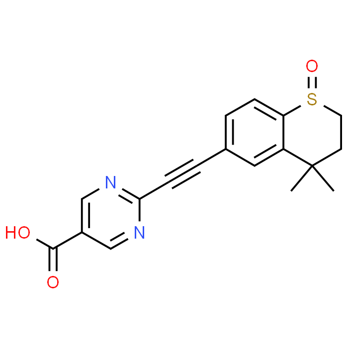 2-((4,4-Dimethyl-1-oxidothiochroman-6-yl)ethynyl)pyrimidine-5-carboxylic acid