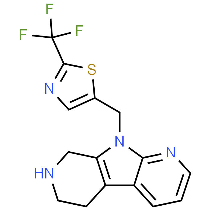 5-((5,6,7,8-TETRAHYDRO-9H-PYRROLO[2,3-B:5,4-C']DIPYRIDIN-9-YL)METHYL)-2-(TRIFLUOROMETHYL)THIAZOLE