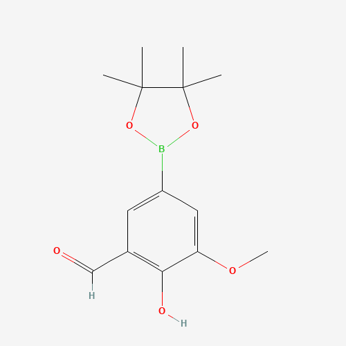 2-Hydroxy-3-methoxy-5-(4,4,5,5-tetramethyl-1,3,2-dioxaborolan-2-yl)benzaldehyde
