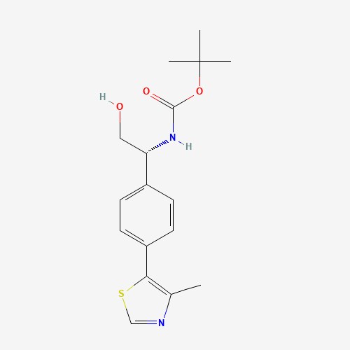 tert-Butyl (R)-(2-hydroxy-1-(4-(4-methylthiazol-5-yl)phenyl)ethyl)carbamate