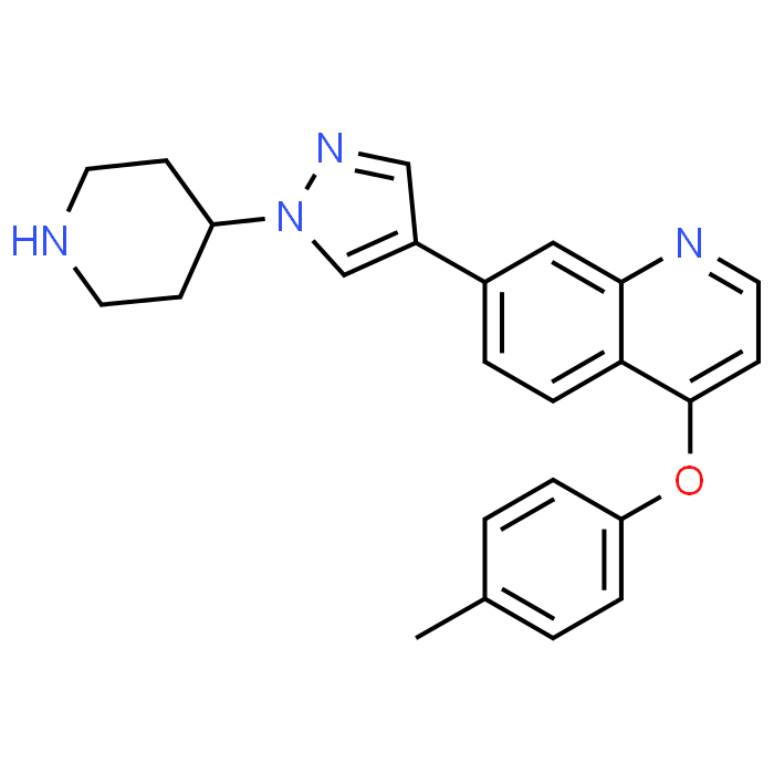 7-(1-(Piperidin-4-yl)-1H-pyrazol-4-yl)-4-(p-tolyloxy)quinoline