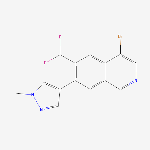 4-Bromo-6-(difluoromethyl)-7-(1-methyl-1H-pyrazol-4-yl)isoquinoline