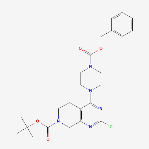 tert-Butyl 4-(4-((benzyloxy)carbonyl)piperazin-1-yl)-2-chloro-5,8-dihydropyrido[3,4-d]pyrimidine-7(6H)-carboxylate
