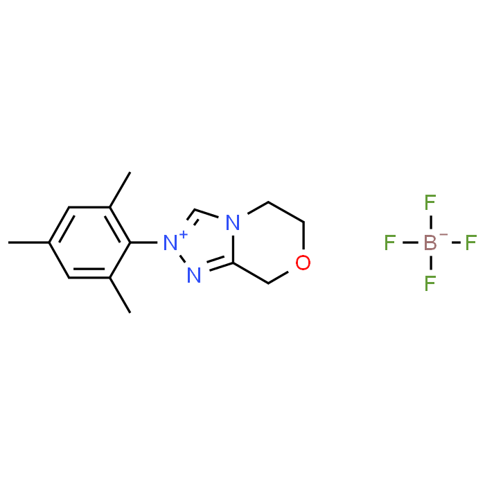 2-Mesityl-5,6-dihydro-8H-[1,2,4]triazolo[3,4-c][1,4]oxazin-2-ium tetrafluoroborate