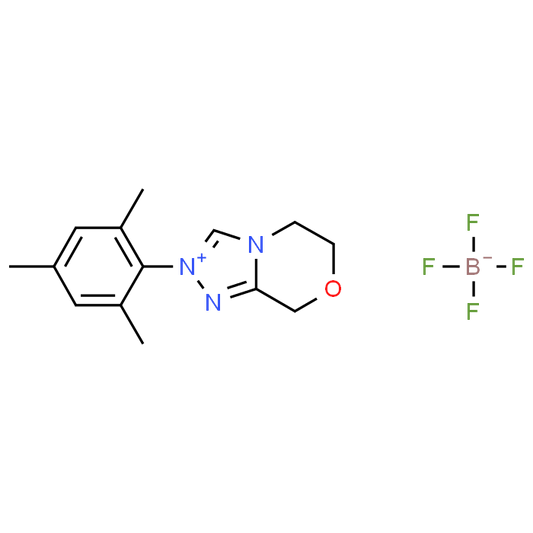 2-Mesityl-5,6-dihydro-8H-[1,2,4]triazolo[3,4-c][1,4]oxazin-2-ium tetrafluoroborate