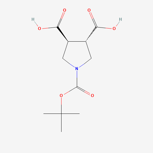 (3S,4S)-1-(tert-Butoxycarbonyl)pyrrolidine-3,4-dicarboxylic acid