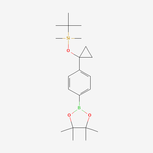 tert-Butyldimethyl(1-(4-(4,4,5,5-tetramethyl-1,3,2-dioxaborolan-2-yl)phenyl)cyclopropoxy)silane