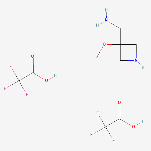 (3-methoxyazetidin-3-yl)methanamine; bis(trifluoroacetic acid)