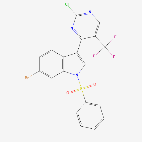 6-Bromo-3-(2-chloro-5-(trifluoromethyl)pyrimidin-4-yl)-1-(phenylsulfonyl)-1H-indole