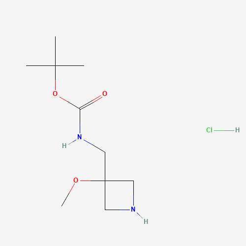 tert-Butyl N-[(3-methoxyazetidin-3-yl)methyl]carbamate hydrochloride
