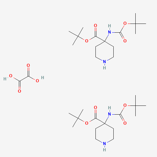 tert-Butyl 4-((tert-butoxycarbonyl)amino)piperidine-4-carboxylate hemioxalate