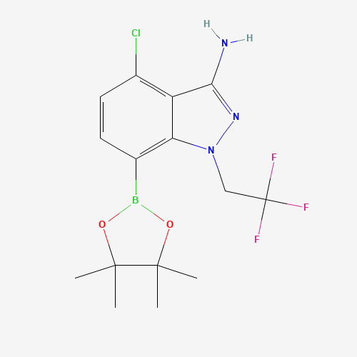 4-Chloro-7-(4,4,5,5-tetramethyl-1,3,2-dioxaborolan-2-yl)-1-(2,2,2-trifluoroethyl)-1H-indazol-3-amine