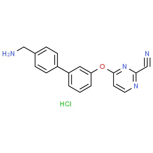 4-((4'-(aminomethyl)-[1,1'-biphenyl]-3-yl)oxy)pyrimidine-2-carbonitrile hydrochloride