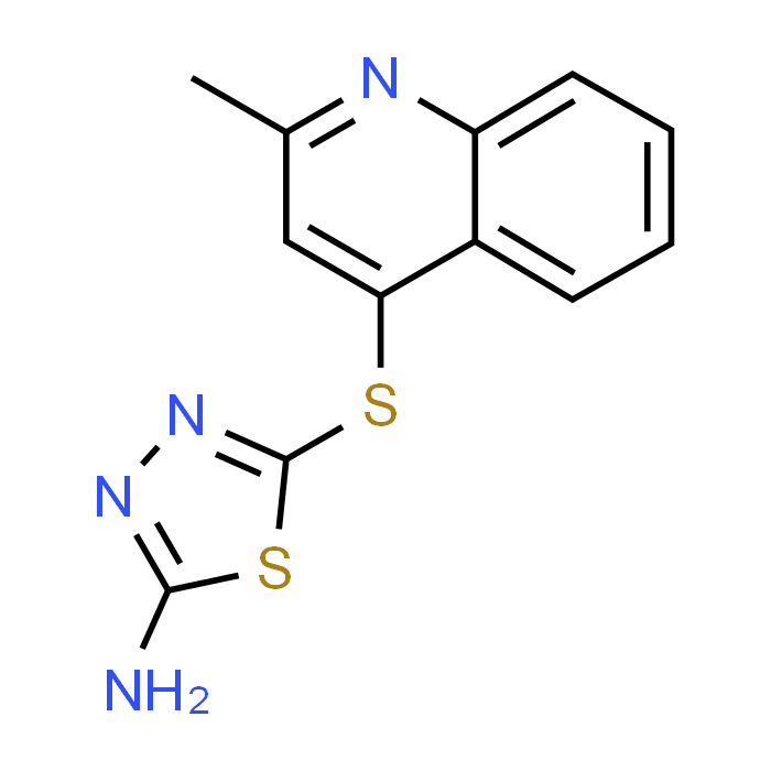 5-((2-Methylquinolin-4-yl)thio)-1,3,4-thiadiazol-2-amine