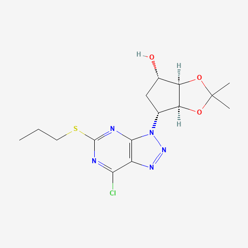 (3aR,4S,6R,6aS)-6-(7-chloro-5-(propylthio)-3H-[1,2,3]triazolo[4,5-d]pyrimidin-3-yl)-2,2-dimethyltetrahydro-3aH-cyclopenta[d][1,3]dioxol-4-ol