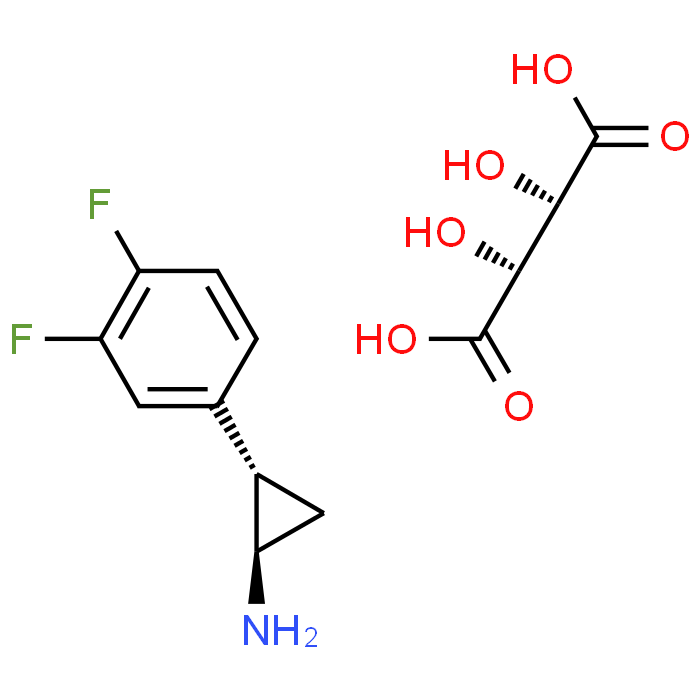 (1R,2S)-2-(3,4-Difluorophenyl)cyclopropanamine (2R,3R)-2,3-Dihydroxysuccinate