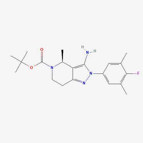 tert-Butyl (S)-3-amino-2-(4-fluoro-3,5-dimethylphenyl)-4-methyl-2,4,6,7-tetrahydro-5H-pyrazolo[4,3-c]pyridine-5-carboxylate