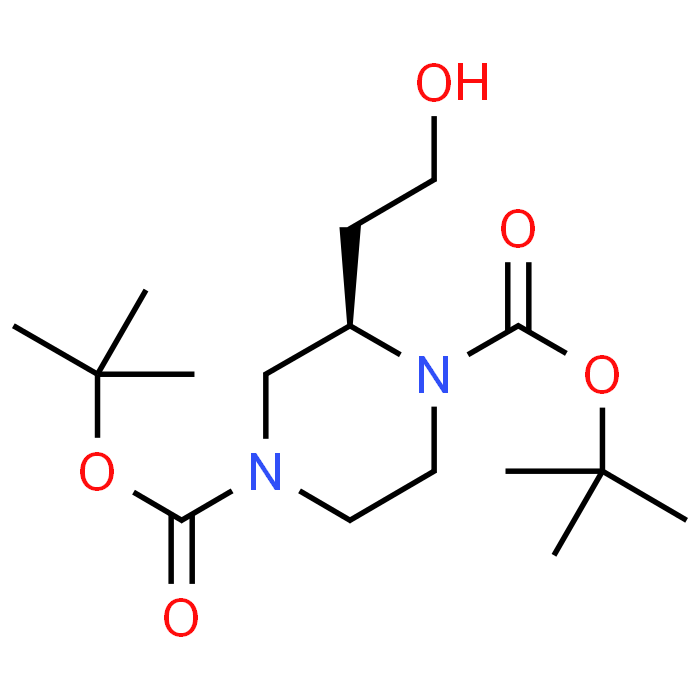 Di-tert-butyl (R)-2-(2-hydroxyethyl)piperazine-1,4-dicarboxylate