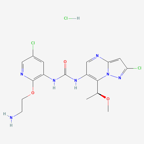 (S)-1-(2-(2-Aminoethoxy)-5-chloropyridin-3-yl)-3-(2-chloro-7-(1-methoxyethyl)pyrazolo[1,5-a]pyrimidin-6-yl)urea HCl
