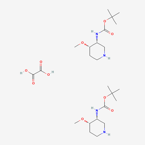 Oxalic acid; bis(tert-butyl n-[(3R,4S)-4-methoxypiperidin-3-yl]carbamatE)
