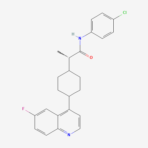 (S)-N-(4-Chlorophenyl)-2-((1s,4R)-4-(6-fluoroquinolin-4-yl)cyclohexyl)propanamide