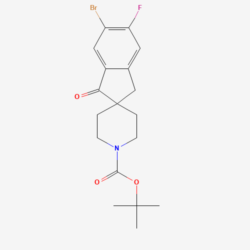 tert-Butyl 6-bromo-5-fluoro-1-oxo-1,3-dihydrospiro[indene-2,4'-piperidine]-1'-carboxylate