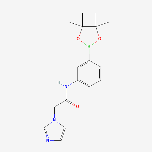 2-(1H-imidazol-1-yl)-N-(3-(4,4,5,5-tetramethyl-1,3,2-dioxaborolan-2-yl)phenyl)acetamide