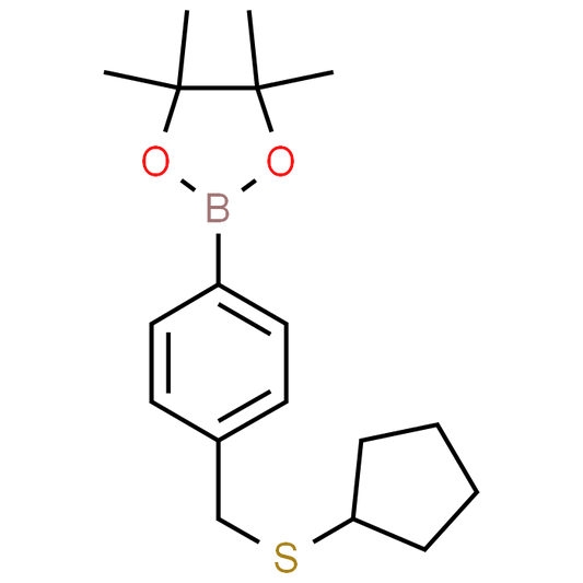 2-(4-((Cyclopentylthio)methyl)phenyl)-4,4,5,5-tetramethyl-1,3,2-dioxaborolane