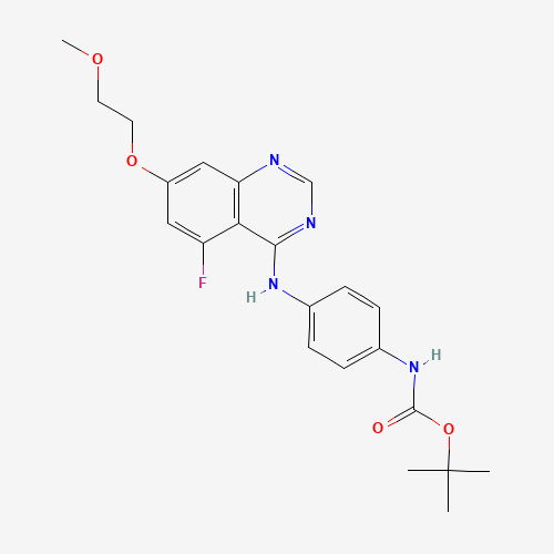 tert-Butyl (4-((5-fluoro-7-(2-methoxyethoxy)quinazolin-4-yl)amino)phenyl)carbamate - Achmem