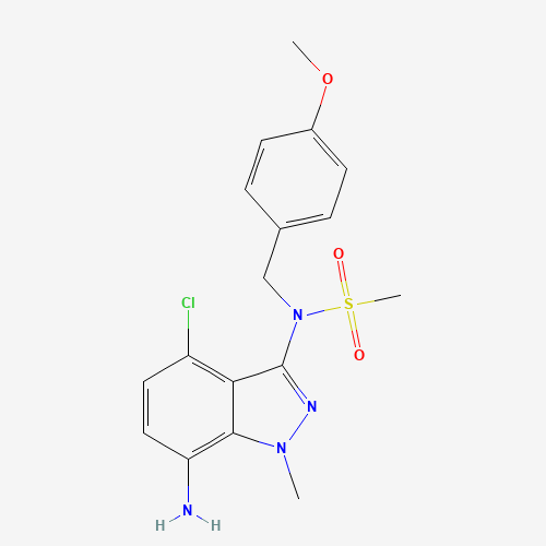 N-(7-Amino-4-chloro-1-methyl-1H-indazol-3-yl)-N-(4-methoxybenzyl)methanesulfonamide