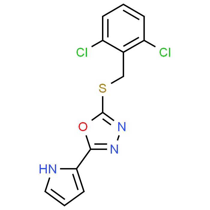 2-((2,6-Dichlorobenzyl)thio)-5-(1H-pyrrol-2-yl)-1,3,4-oxadiazole