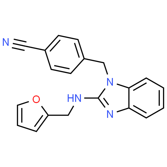 4-((2-((Furan-2-ylmethyl)amino)-1H-benzo[d]imidazol-1-yl)methyl)benzonitrile