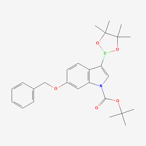 TERT-BUTYL 6-BENZYLOXY-3-(4,4,5,5-TETRAMETHYL-1,3,2-DIOXABOROLAN-2-YL)INDOLE-1-CARBOXYLATE