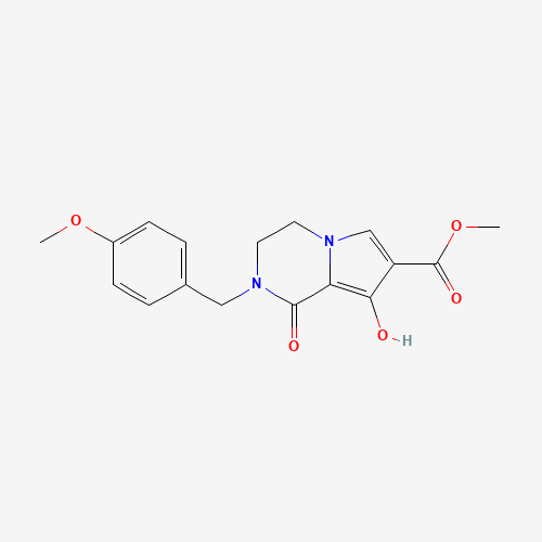 Methyl 8-hydroxy-2-(4-methoxybenzyl)-1-oxo-1,2,3,4-tetrahydropyrrolo[1,2-a]pyrazine-7-carboxylate
