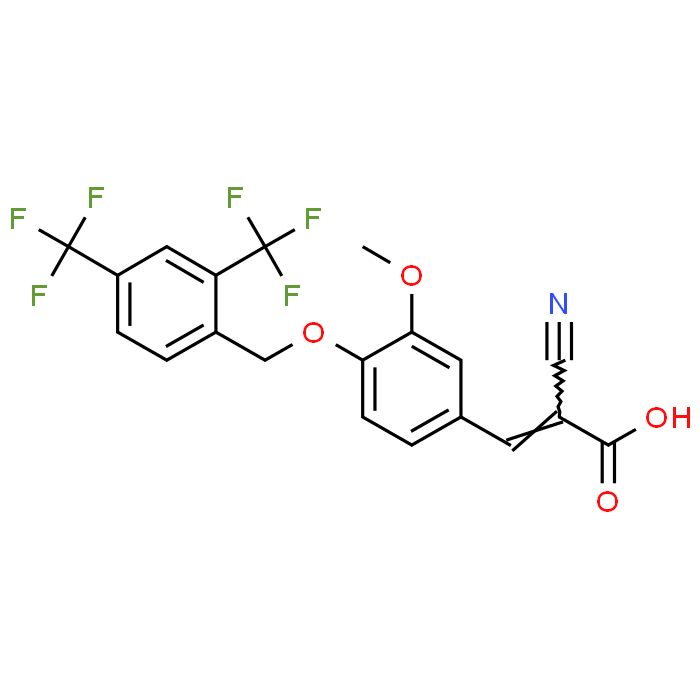 (E)-3-(4-((2,4-Bis(trifluoromethyl)benzyl)oxy)-3-methoxyphenyl)-2-cyanoacrylic acid